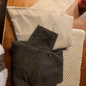 2 set cream and brown Moto yoga leggings